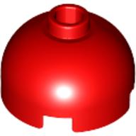 Lego Brick Round 2 x 2 Dome Top, Blocked Open Stud, Bottom Axle Holder / Red