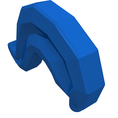 Lego Headwear Accessory Plume / Feather Large with Pin / Blue