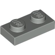 Lego Plate 1 x 2 / Light Gray