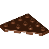Lego Wedge Plate 4 x 4 Cut Corner / Reddish Brown