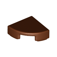 Lego Tile Round 1 x 1 Quarter / Reddish Brown