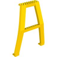 Lego Support Crane Stand Double with Studs on Cross-Brace / Yellow