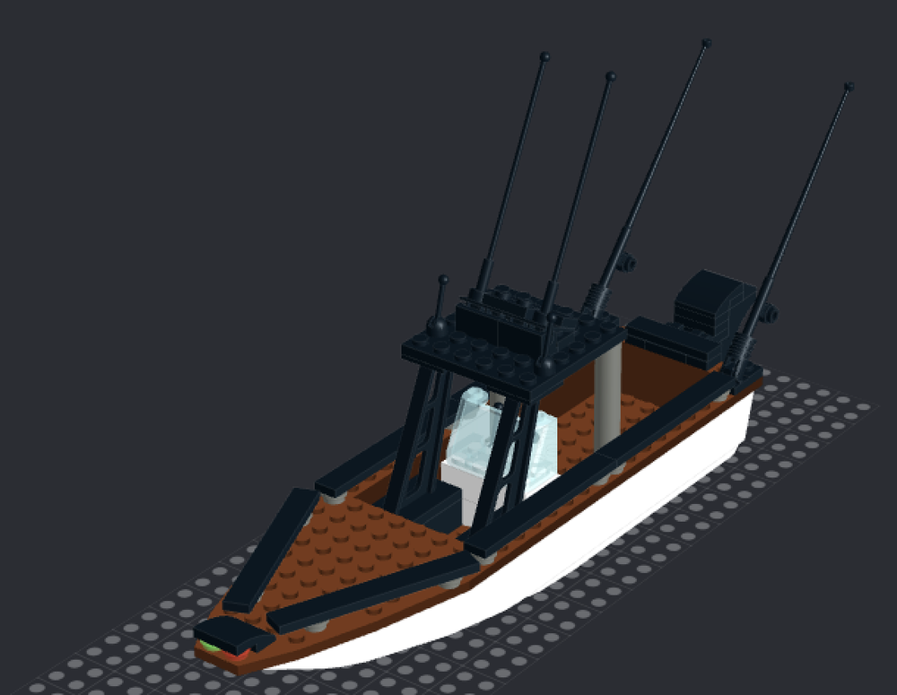 Lego Fishing Boat with Trailer