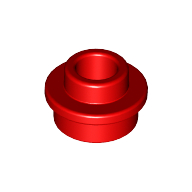 Lego Plate Round 1 x 1 with Open Stud / Red