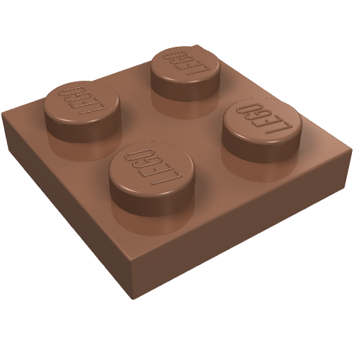 Lego Plate 2 x 2 / Light Brown