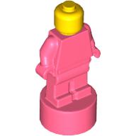 Lego Minifig Trophy Statuette with Yellow Head pattern / Coral