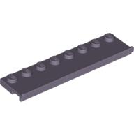 Lego Plate Special 2 x 8 with Door Rail / Sand Purple