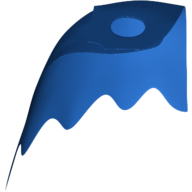 Lego Neckwear Cape, Scalloped 5 Points [Traditional Starched Fabric] / Blue