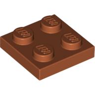 Lego Plate 2 x 2 / Dark Orange