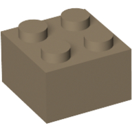 Lego Brick 2 x 2 / Dark Tan