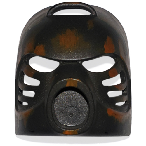 Lego Large Figure Mask Hau Infected with Marbled Orange Pattern / Black