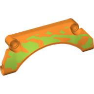 Lego Technic Panel Car Mudguard Arched 9 x 2 x 3 with Lime Splotches Print