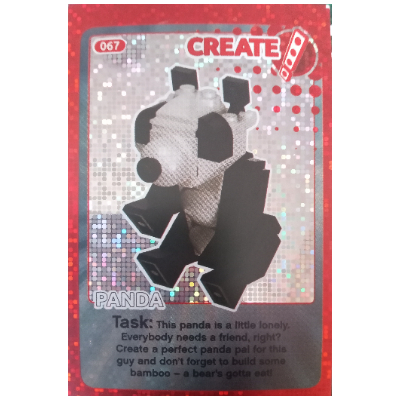 Lego Trading Card, Create The World - Panda (foil) / [No Color/Any Color]