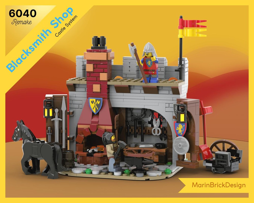 Lego 6040 - Blacksmith Shop Remake - Lego Classic Castle MOC