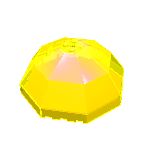 Lego Windscreen 10 x 10 x 4 Octagonal Canopy / Trans-Neon Green