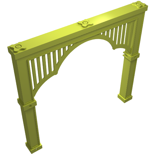 Lego Scala, Building, Arch 22 x 2 x 16 1/3 / Medium Lime