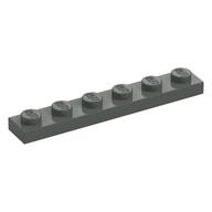 Lego Plate 1 x 6 / Dark Gray