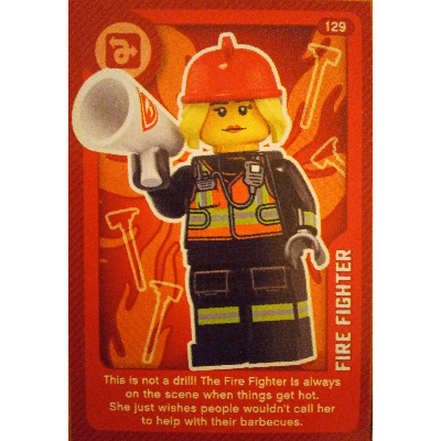 Lego Trading Card, Create the World Living Amazingly - Fire Fighter