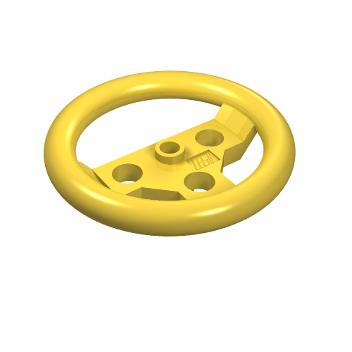 Lego Technic Steering Wheel Large / Yellow