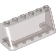 Lego Windscreen 2 x 6 x 2, Wide Top / Trans-Brown