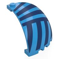 Lego Panel 5 x 5 x 3 1/3 Corner, Curved Top with Dark Blue Shapes print