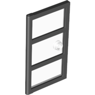 Lego Door 1 x 4 x 6 with 3 Panes and Stud Handle with Trans-Clear Glass