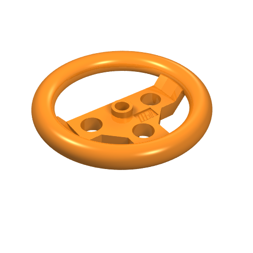 Lego Technic Steering Wheel Large / Orange