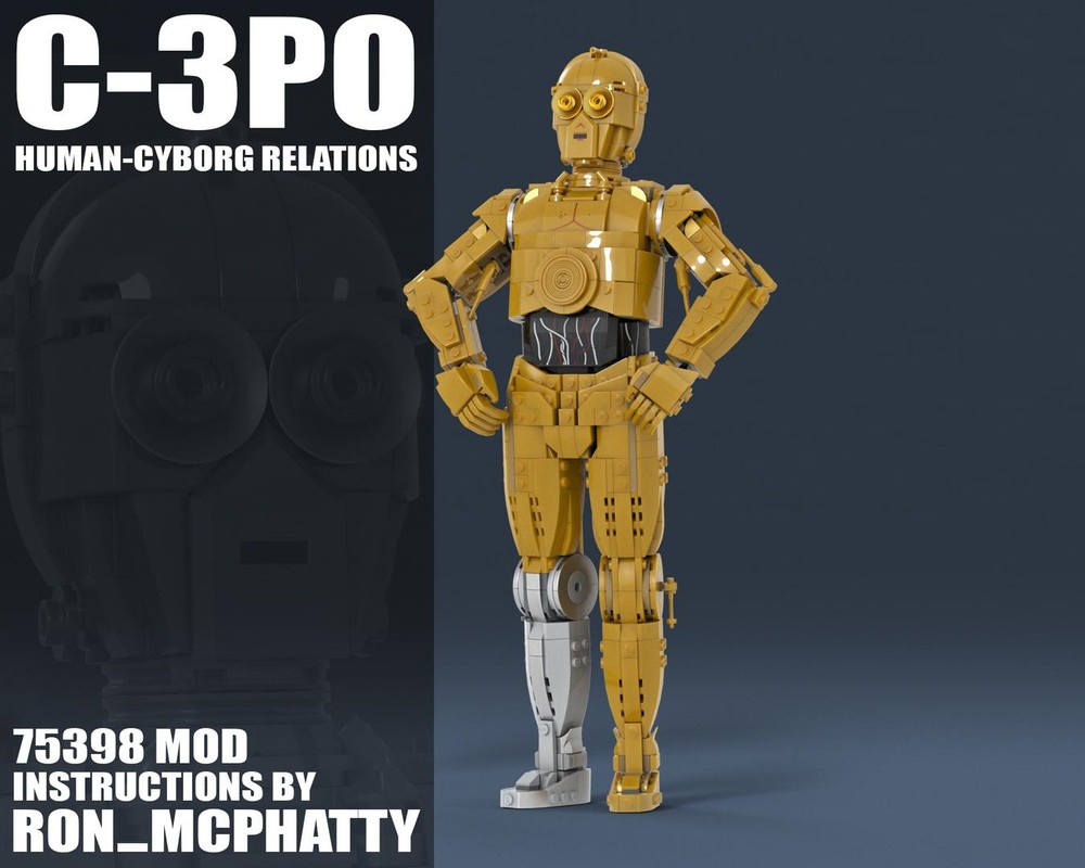 Lego C-3PO Free Standing set 75398 MOD