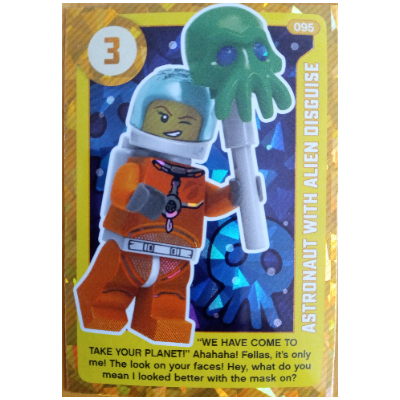 Lego Trading Card, Create the World Living Amazingly - Astronaut With Alien Disguise (Foil)