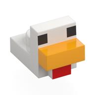 Lego Animal Body Part, Bird, Chicken 1 x 1 with Cube Head with Face Print