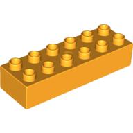 Lego Duplo Brick 2 x 6 / Bright Light Orange