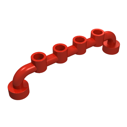 Lego Bar 1 x 6 [Open Studs] / Red