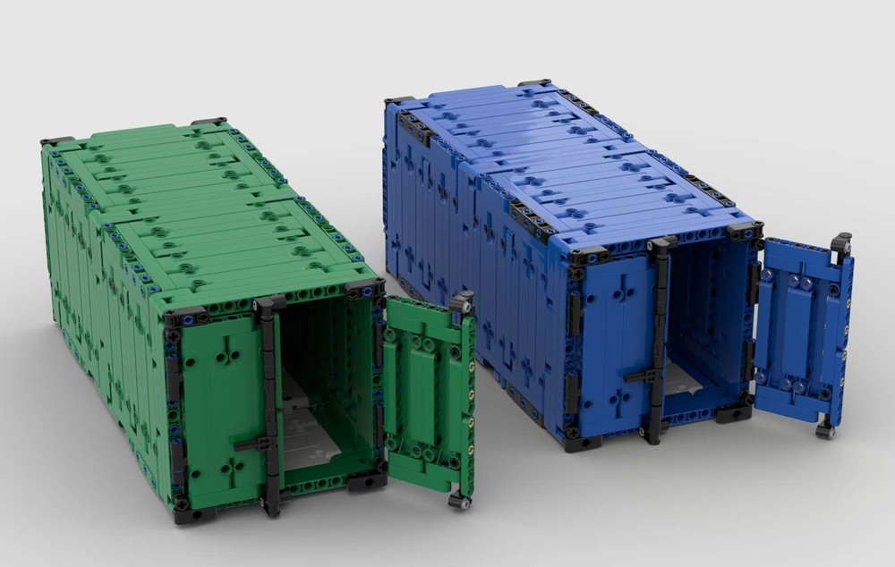 Lego 20 ft shipping container 1:21