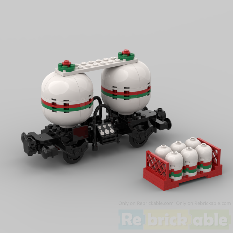 Lego Octan Twin Tank Rail Tanker Wagon