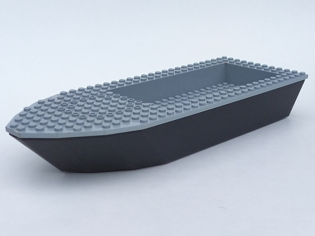 Lego Boat, Hull Unitary 32 x 12 x 4, Base with Light Bluish Gray Boat Hull Unitary 32 x 12 x 4, Top (47859 / 47858)