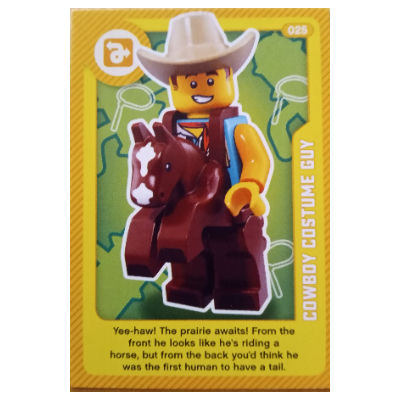 Lego Trading Card, Create the World Living Amazingly - Cowboy Costume Guy