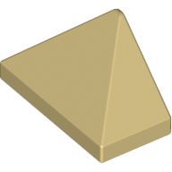 Lego Brick Sloped 45° 2 x 1 Triple with Inside Stud Holder / Tan
