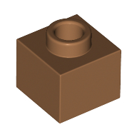 Lego Plate 1 x 1 x 2/3 with Open Stud / Medium Nougat