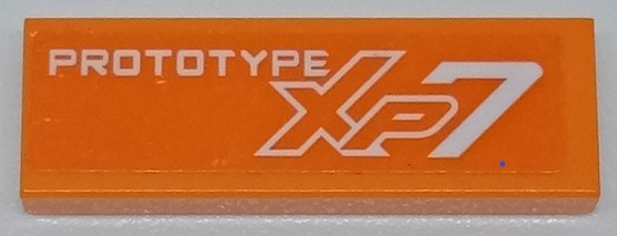 Lego Tile 1 x 3 with White 'PROTOTYPE XP7' Pattern (Sticker) - Set 60209
