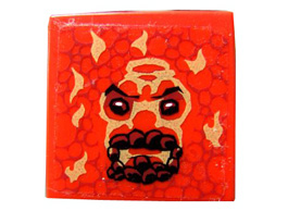Lego Tile 2 x 2 with Face of Sirius Black in Fireplace Pattern (Sticker) - Set 5378
