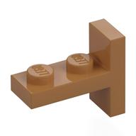Lego Bracket 1 x 2 with 1 x 2 Vertical Studs / Medium Nougat