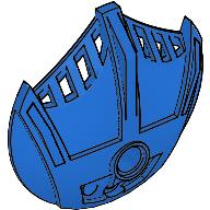 Lego Large Figure Shield 5 x 5 with 3 Top Fins / Blue