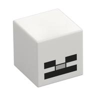 Lego Minifig Head Special, Cube with Skeleton Face Print