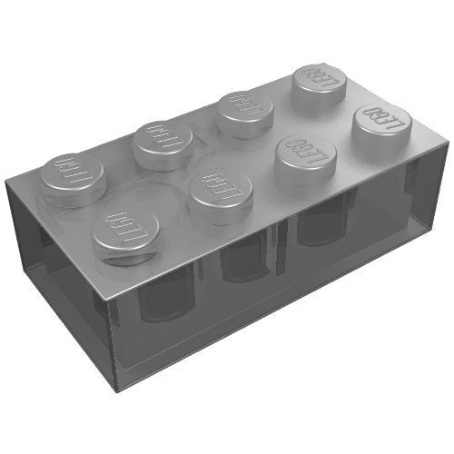 Lego Brick 2 x 4 / Trans-Brown