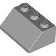 Lego Brick Sloped 45° 2 x 3 / Light Bluish Gray