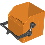 Lego Duplo Garbage Container with Black Handle / Orange