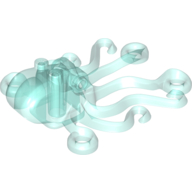 Lego Animal, Octopus with Marbled Glow in the Dark Pattern / Trans-Light Blue