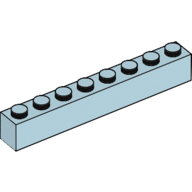 Lego Brick 1 x 8 / Light Blue