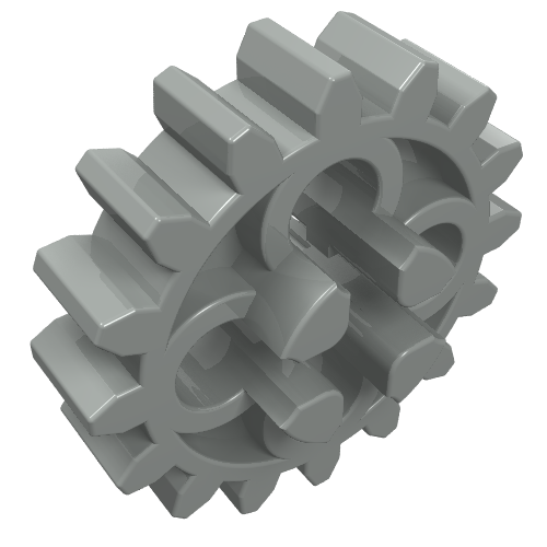 Lego Technic Gear 16 Tooth with Round Holes [Old Style] / Light Gray