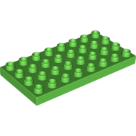 Lego Duplo Plate 4 x 8 / Bright Green